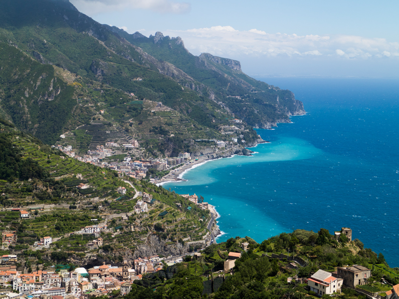 Italy Walk of the Gods coastline